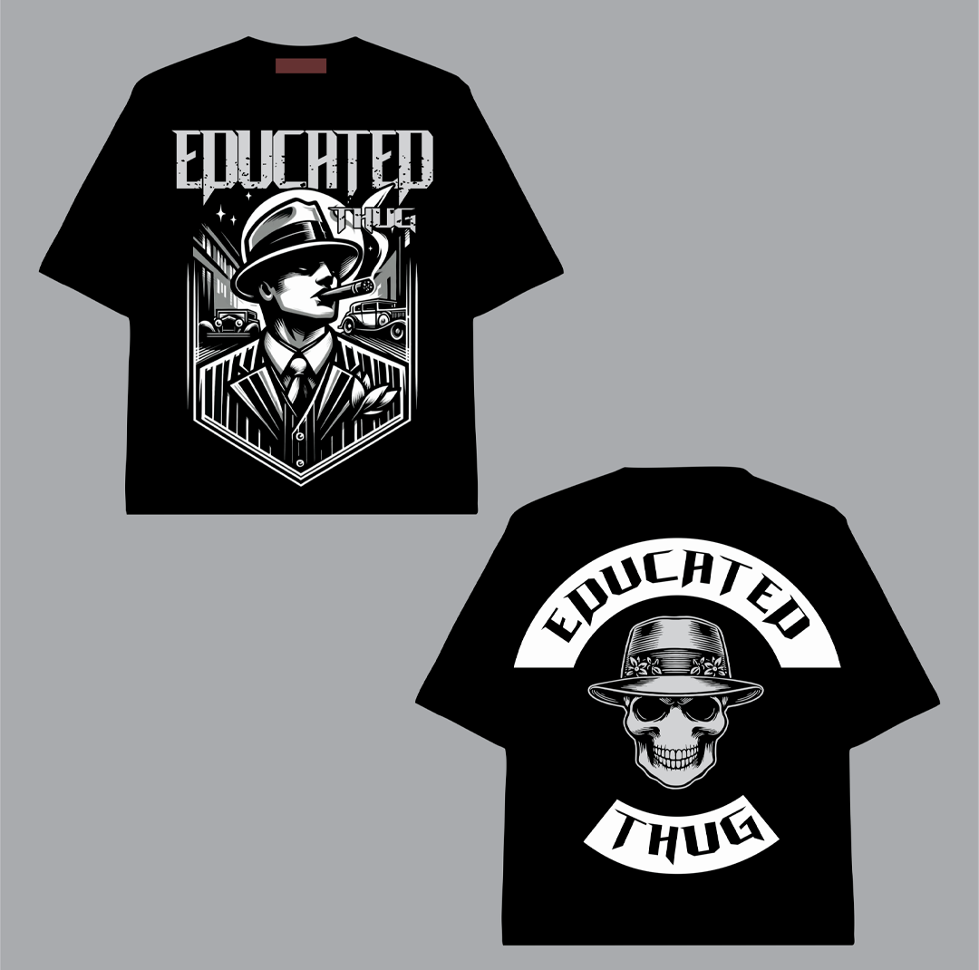 Educated Thug Black Tshirt